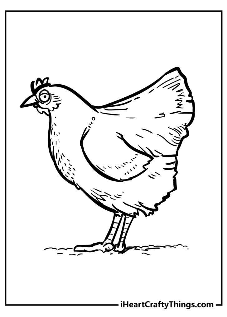 Chicken Coloring Pages (100% Free Printables)