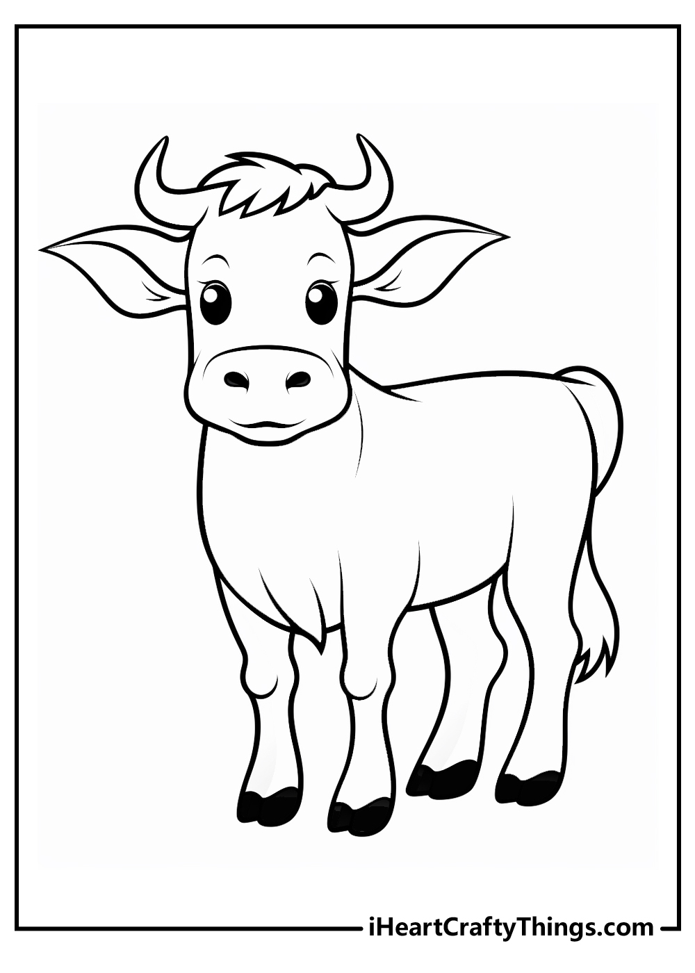 cow coloring pages for kids