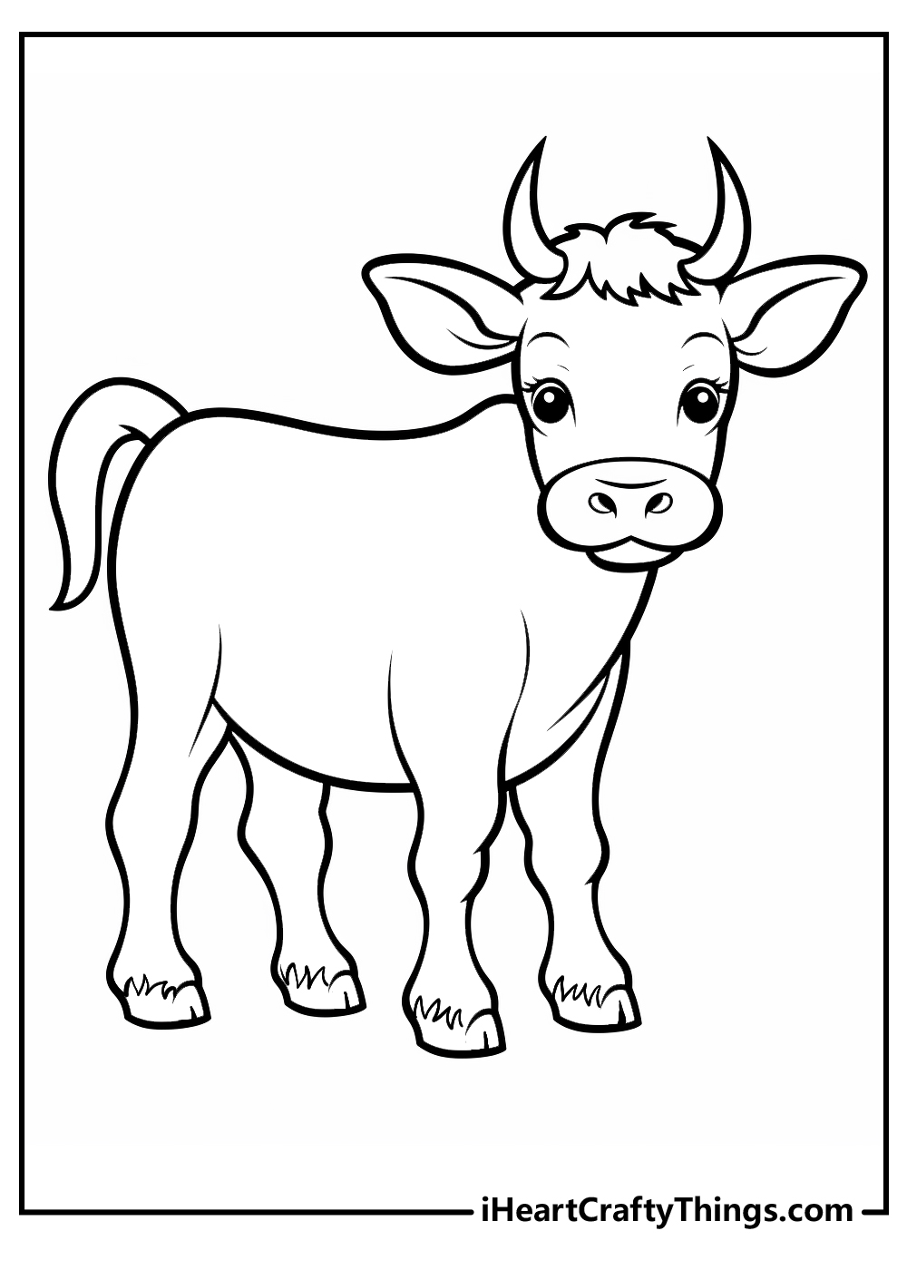 original cow coloring printable
