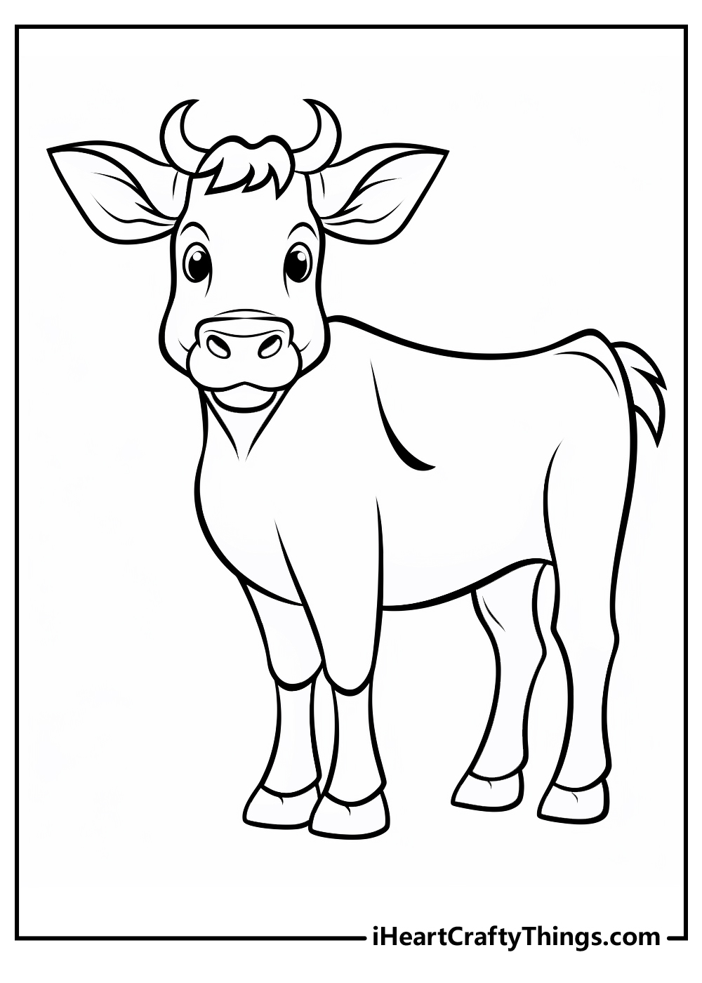 cute cow coloring sheet
