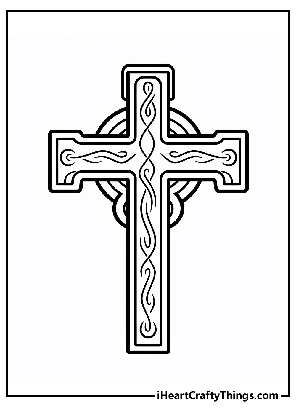 cross coloring sheet free download