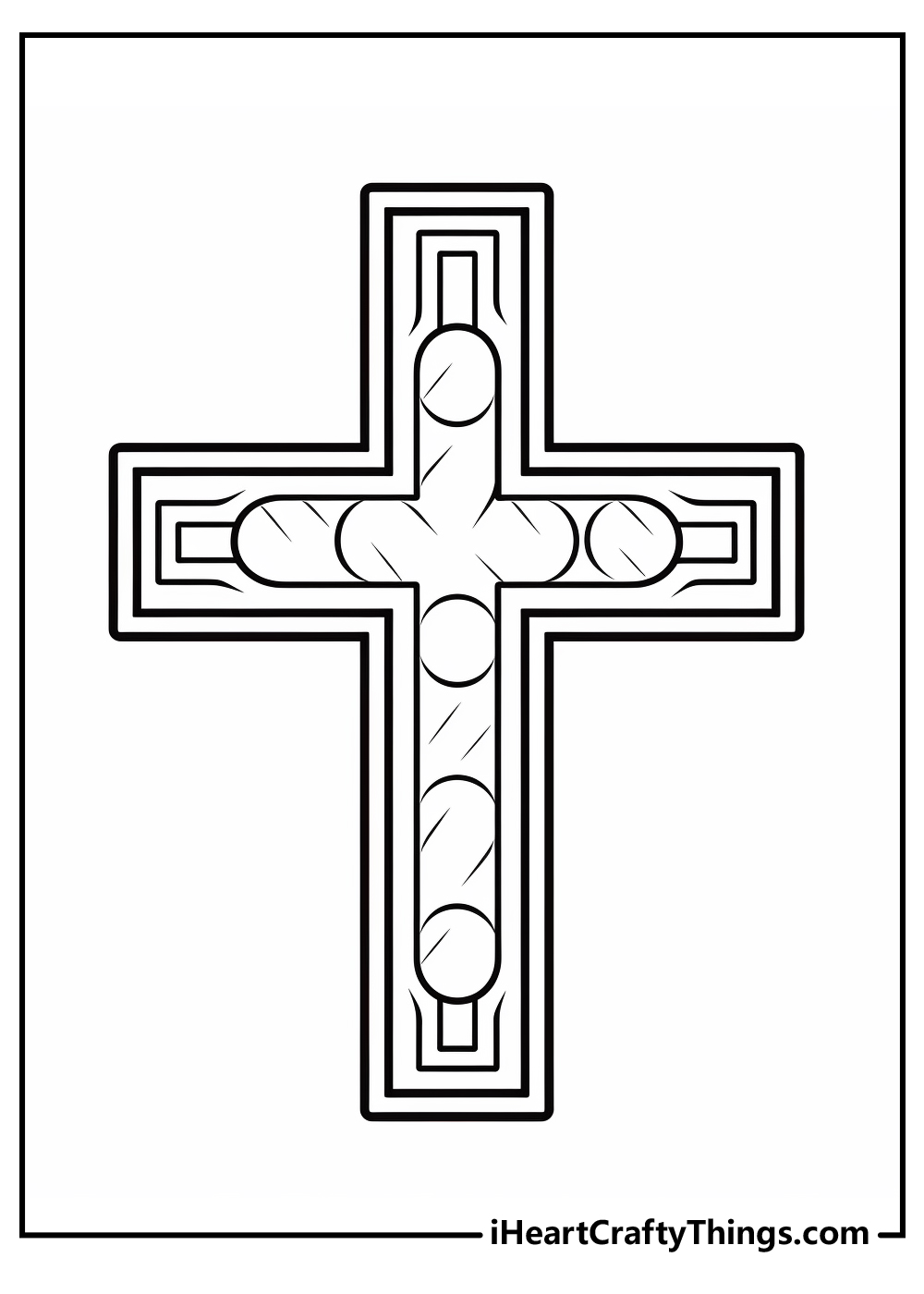 religious cross coloring pages