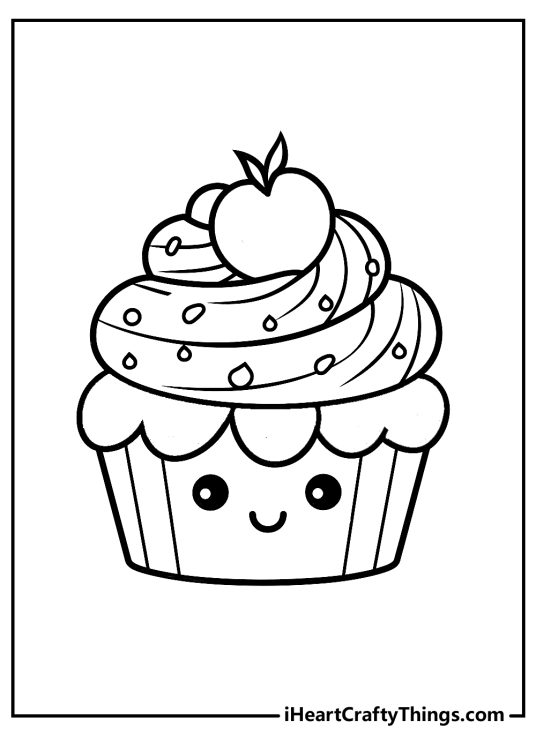 original cupcake coloring pages