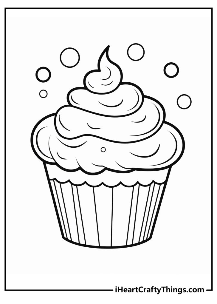 Cupcake Coloring Pages (100% Free Printables)