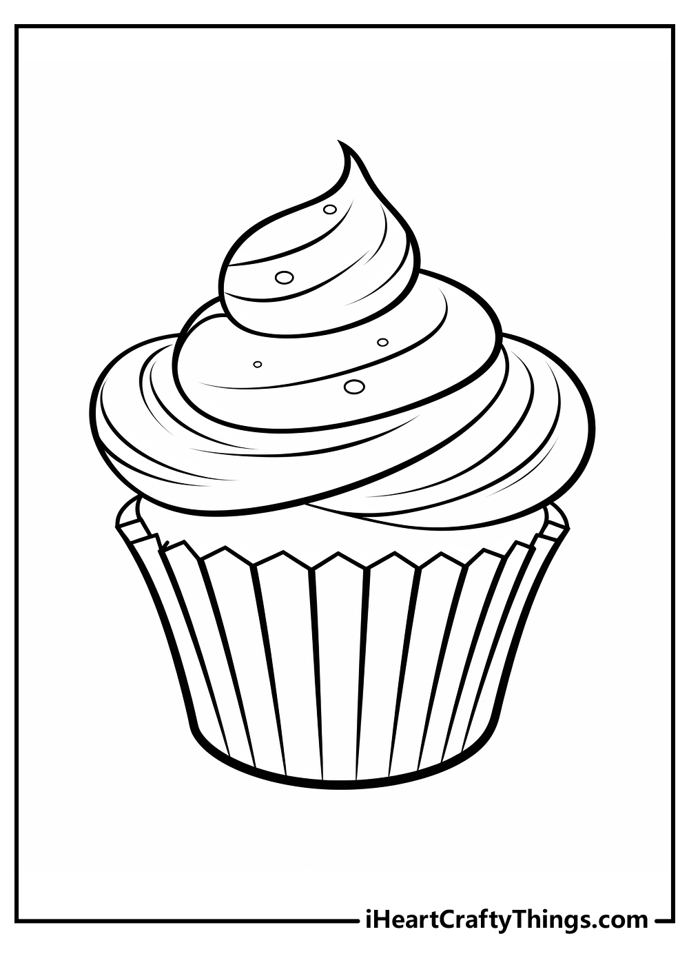 cupcake coloring sheet for kids