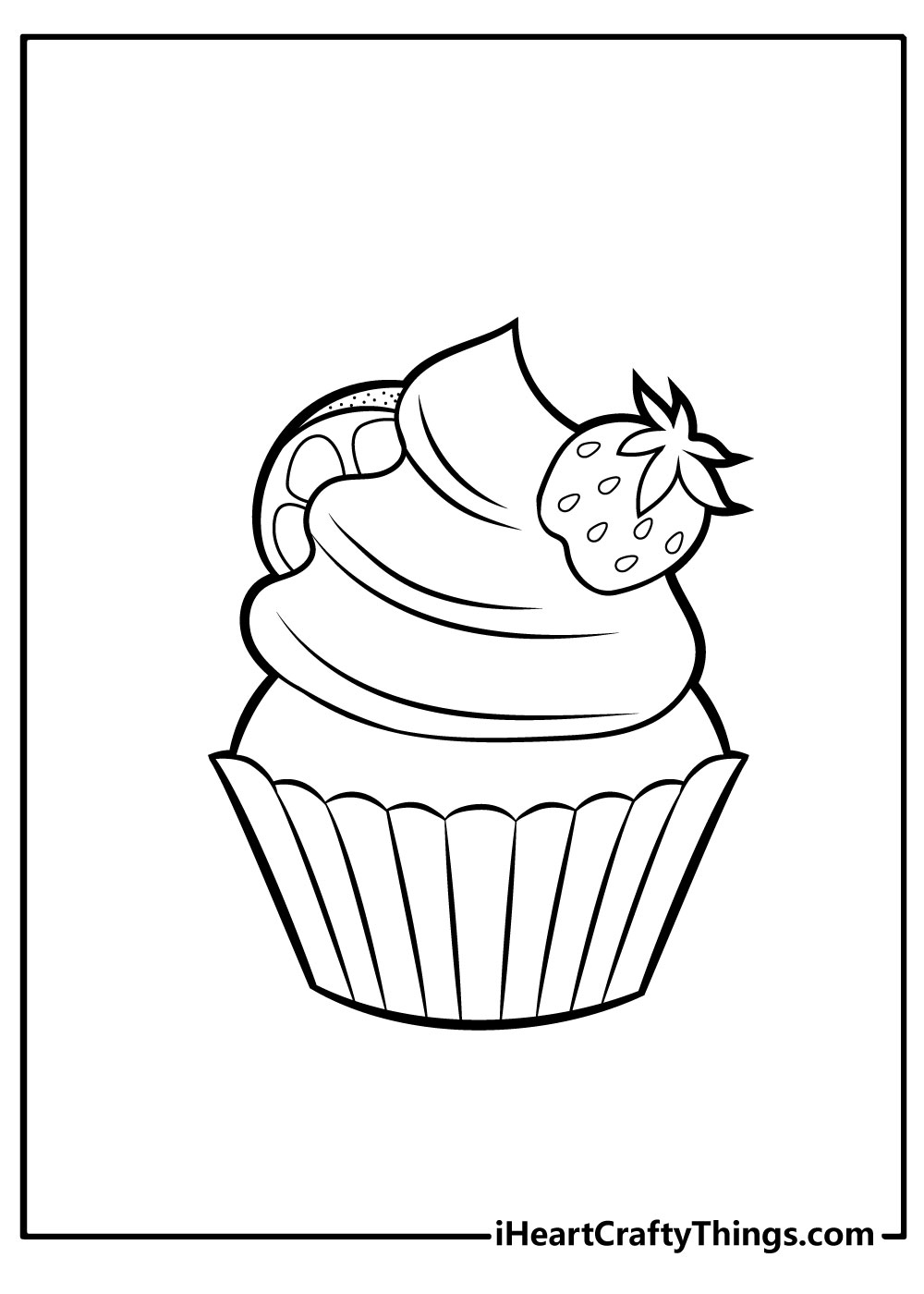 realistic Cupcake Coloring Pages free for kids