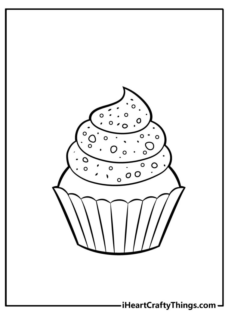 Cupcake Coloring Pages (100% Free Printables)