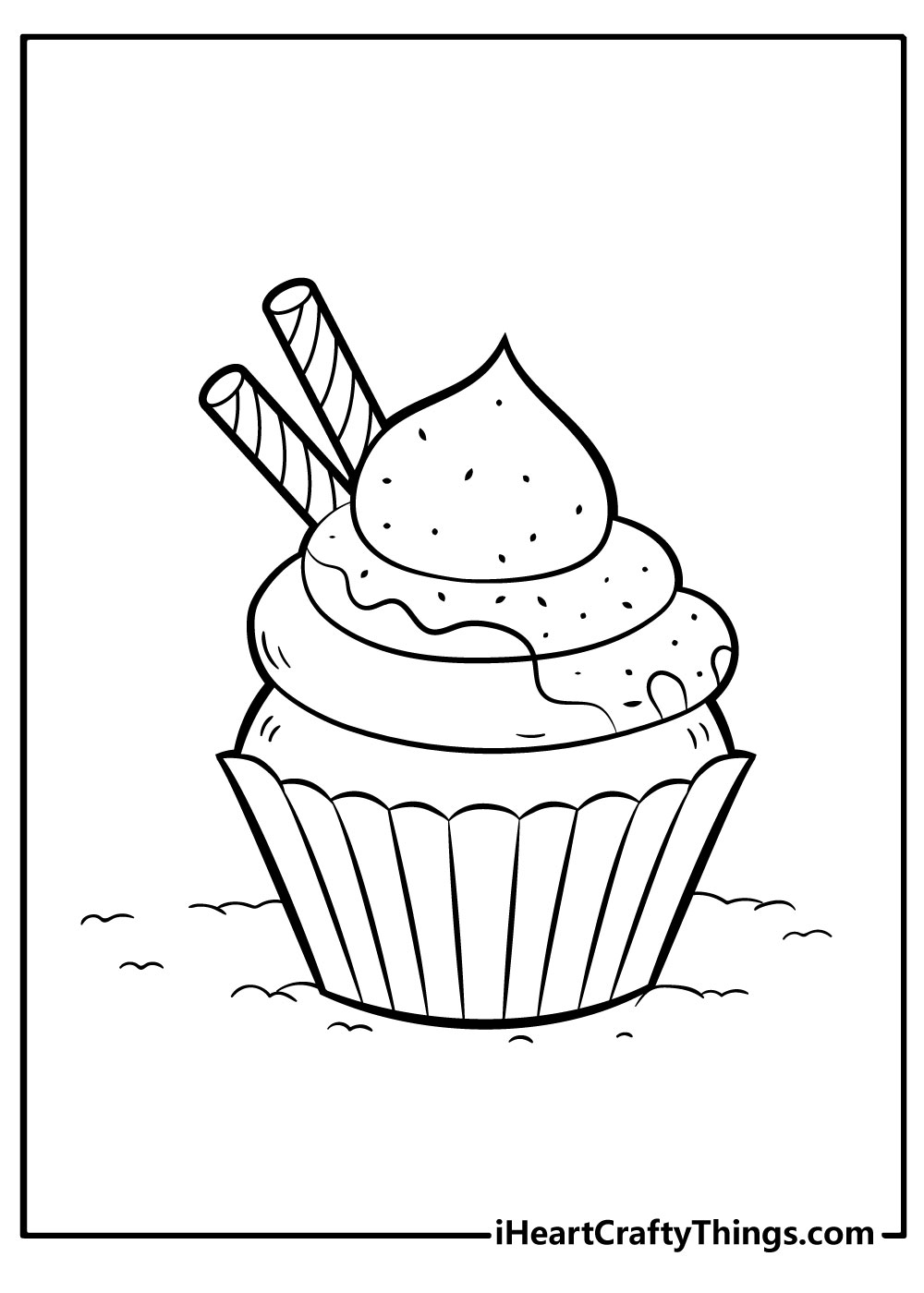 Print These Cute Cupcake Coloring Pages for Kids and Adults