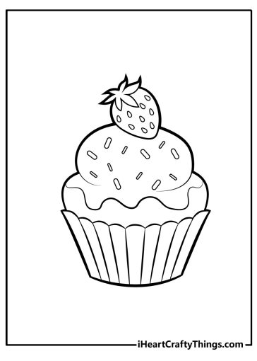 Cupcake Coloring Pages (100% Free Printables)