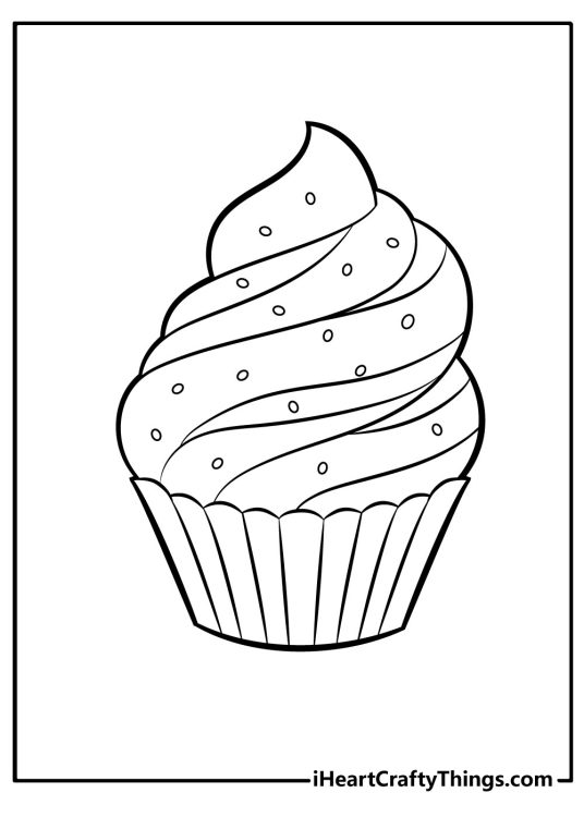 Cupcake Coloring Pages