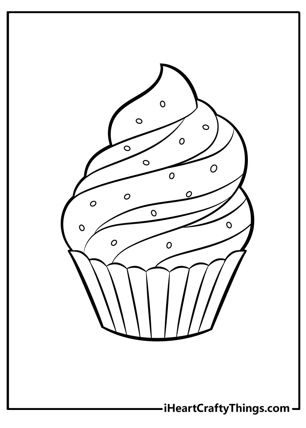 birthday Cupcake Coloring Pages free download