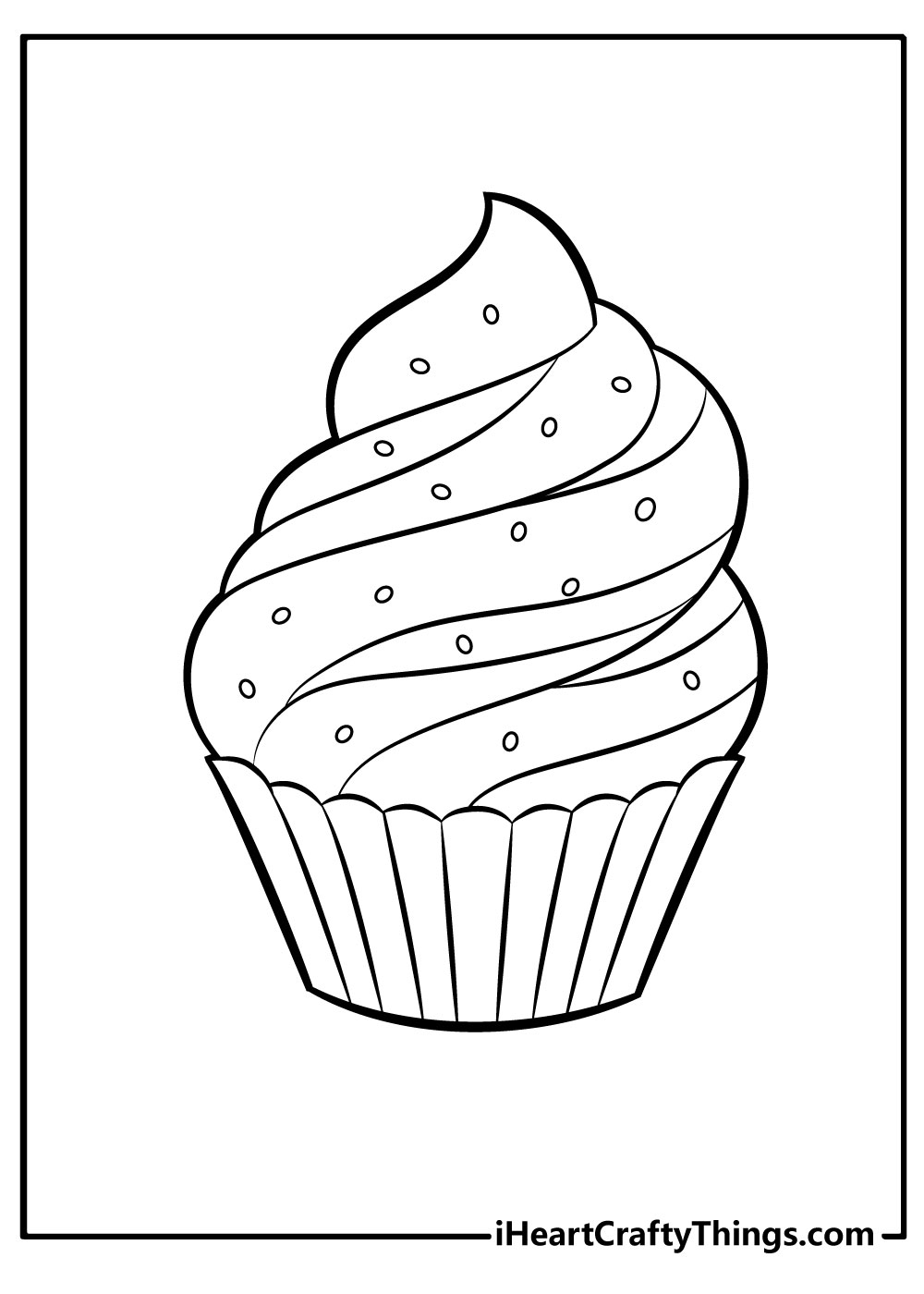 cute cupcake printable coloring pages