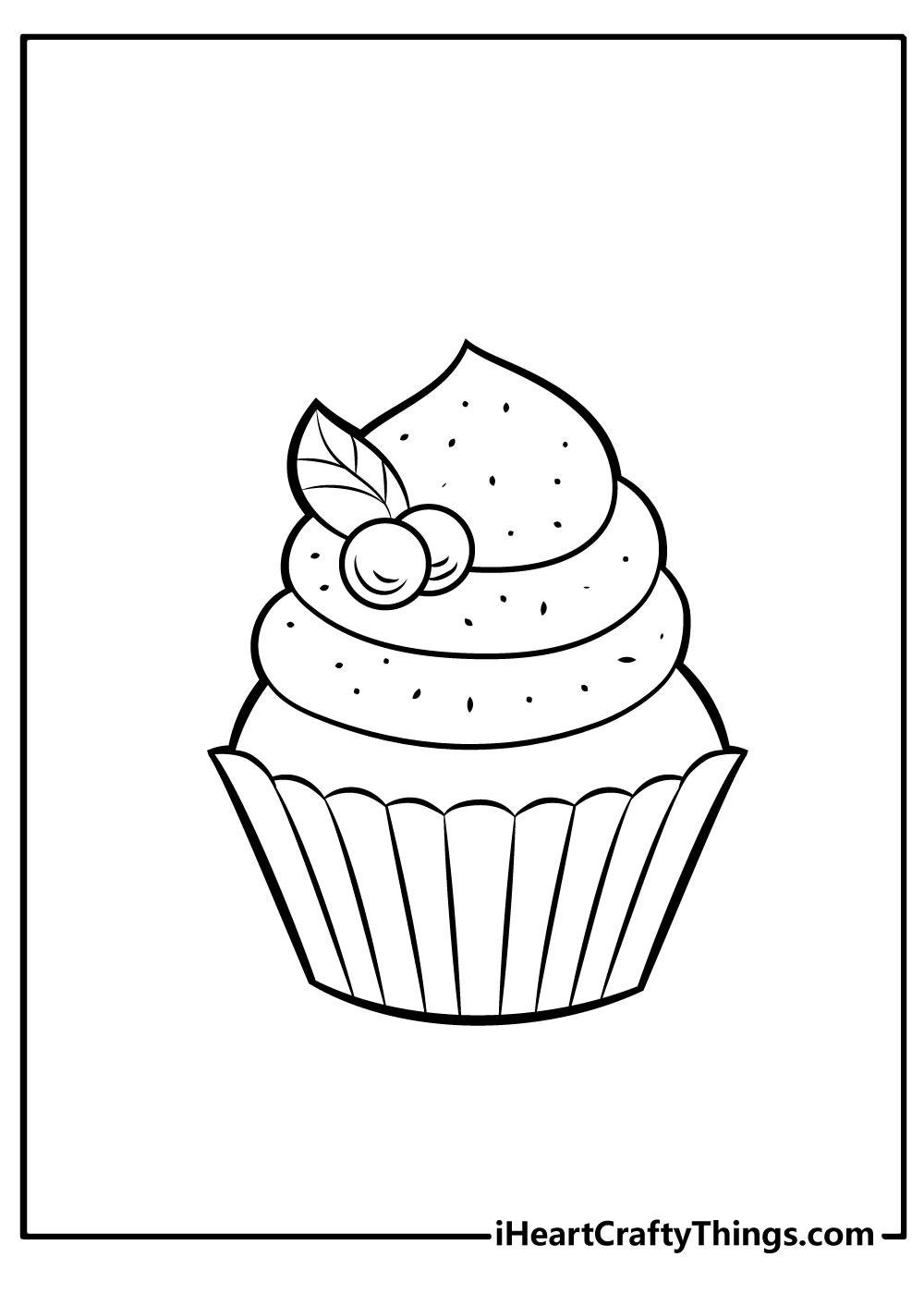 cartoon Cupcake Coloring Pages free printable
