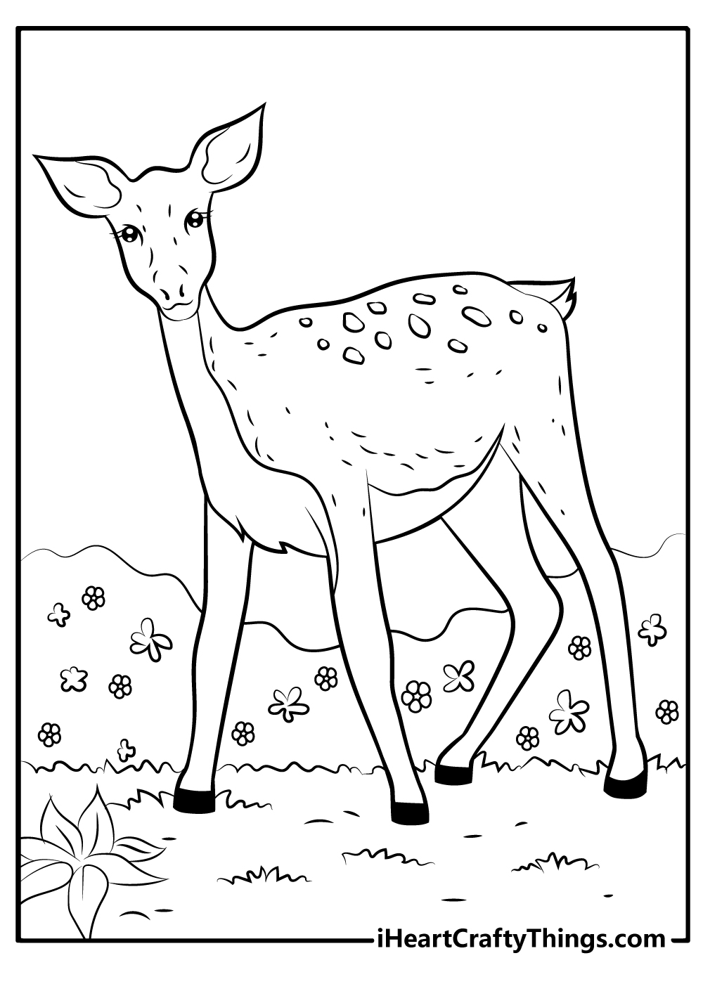 deer coloring pages print