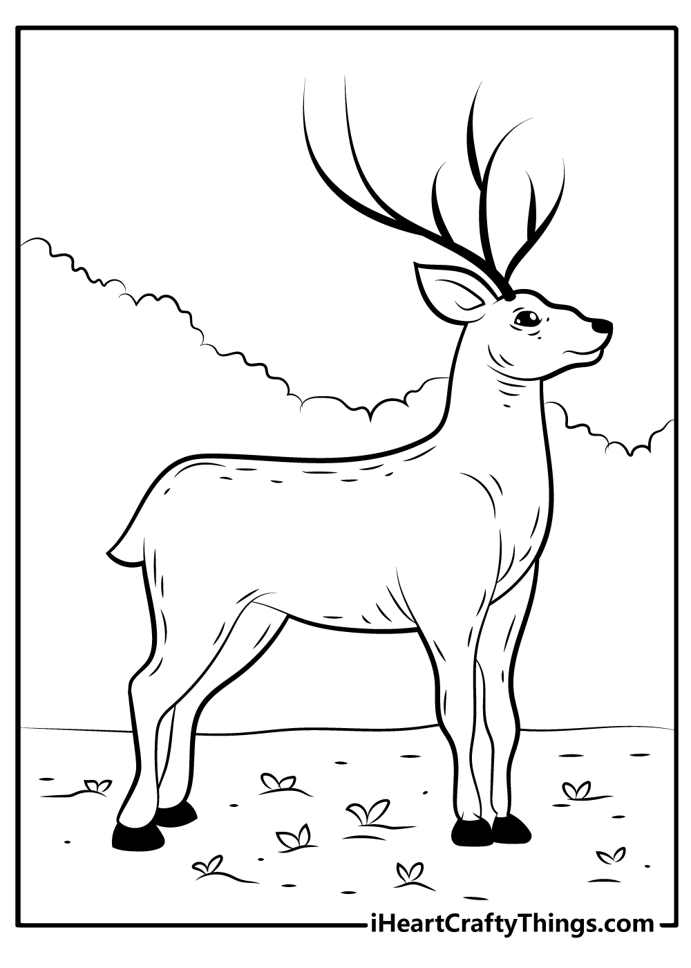 10+ Deer Coloring Page