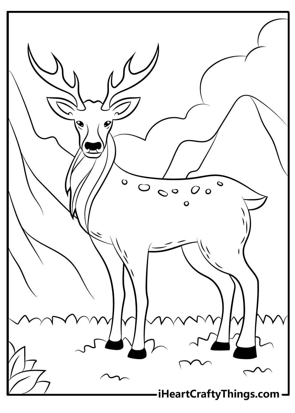 buck Deer Coloring Pages free download