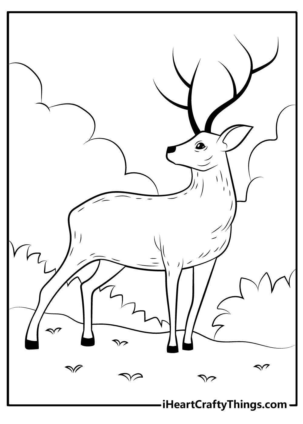 adult Deer Coloring Pages free print out