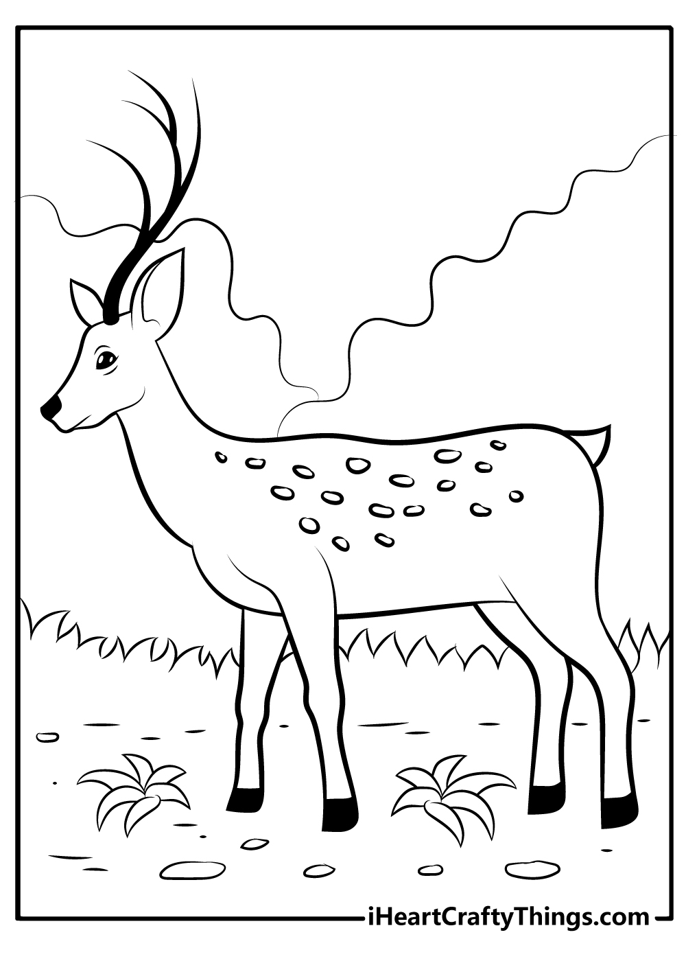 printable deer coloring pages updated 2022