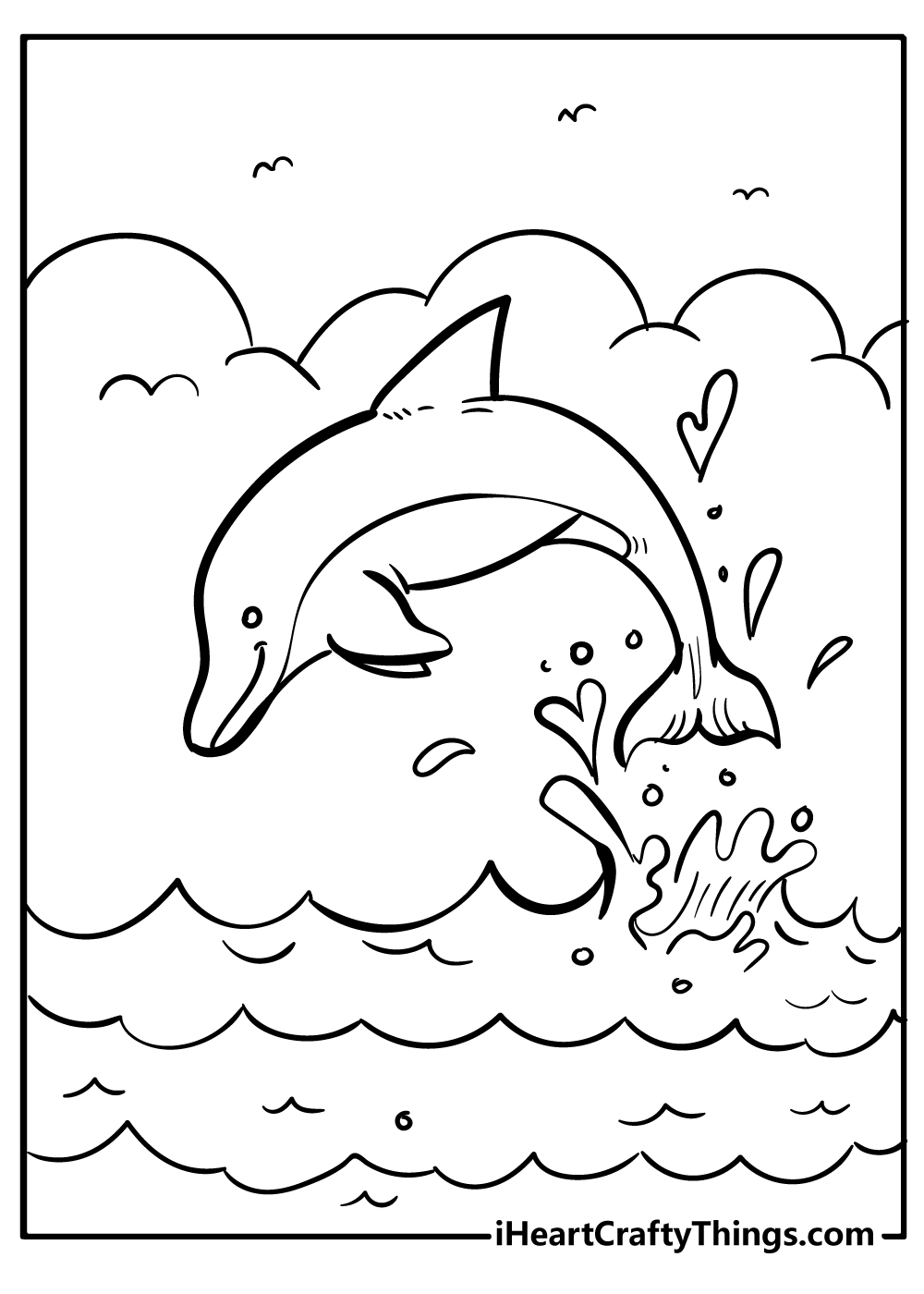 Dolphin Coloring and Drawing Book: Activity Book for Kids Ages 4-8