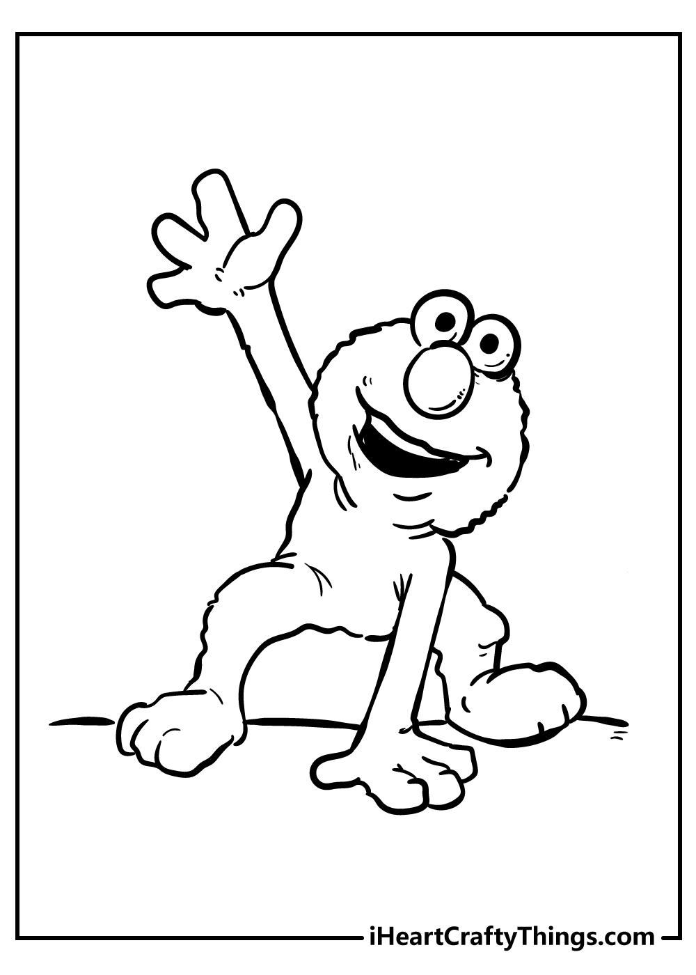simple Elmo Coloring Pages free printable