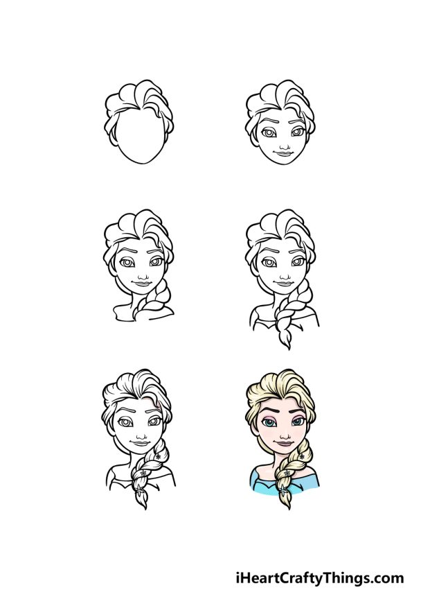 Elsa Drawing How To Draw Elsa Step By Step