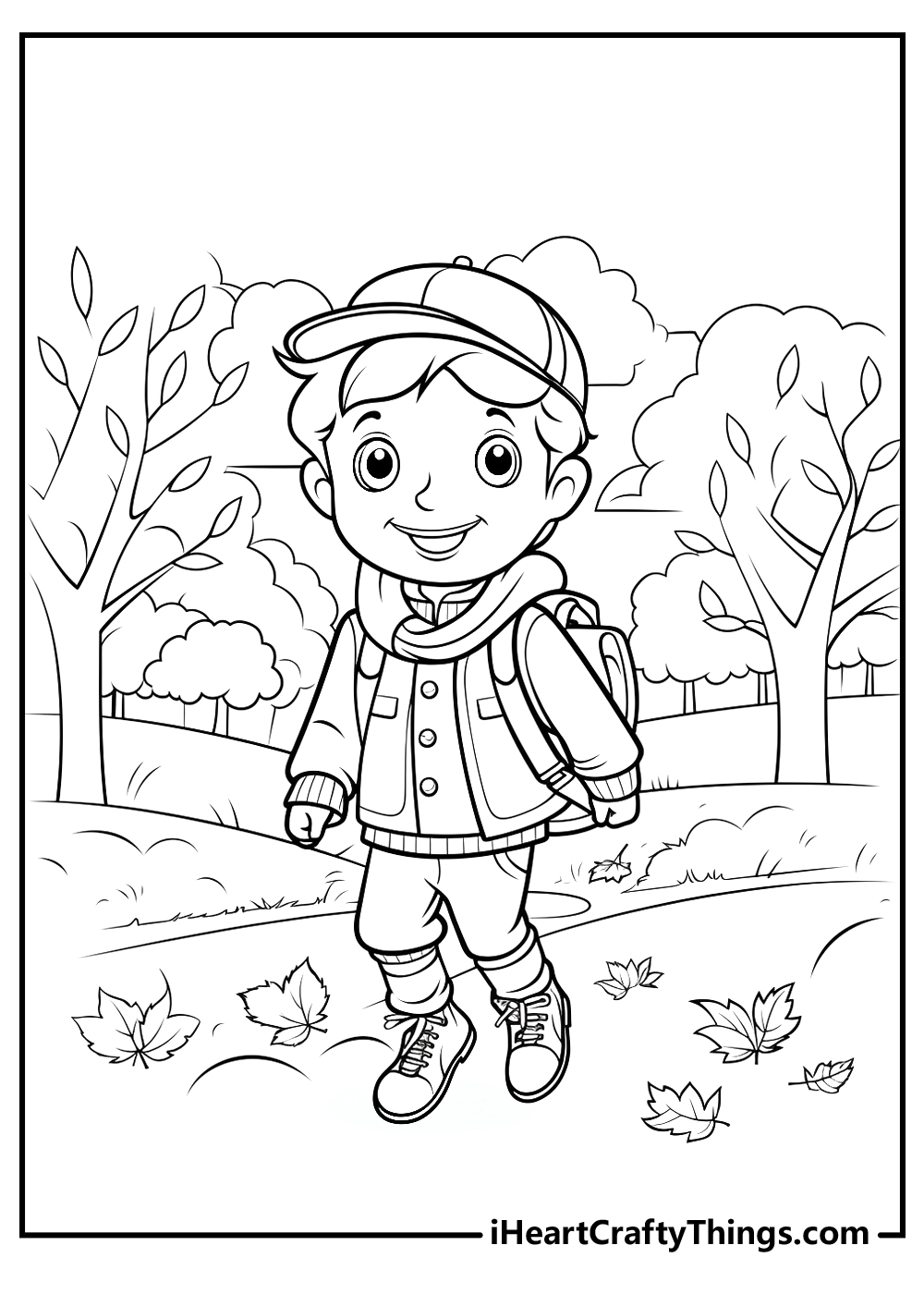 autumn coloring pages for kids