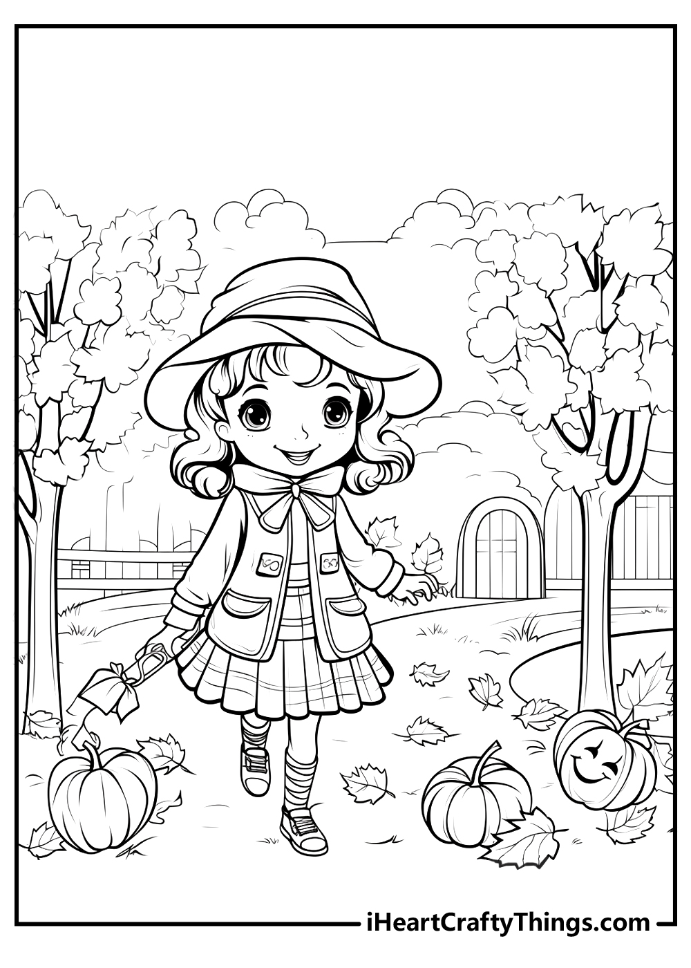 Fall themed coloring pages