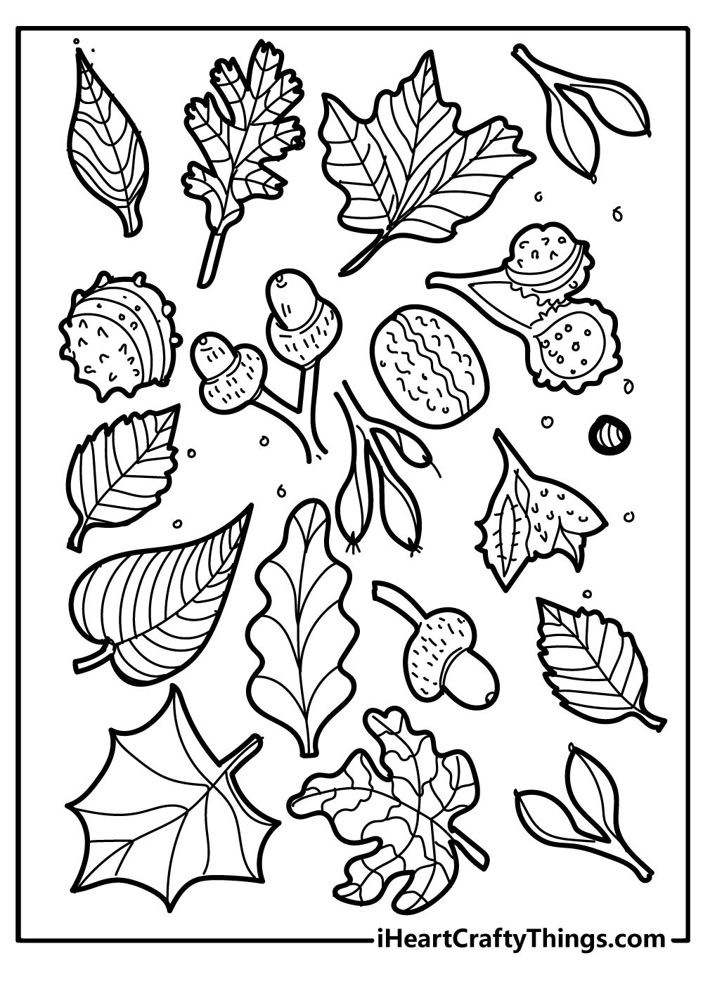 Fall Coloring Book free printable
