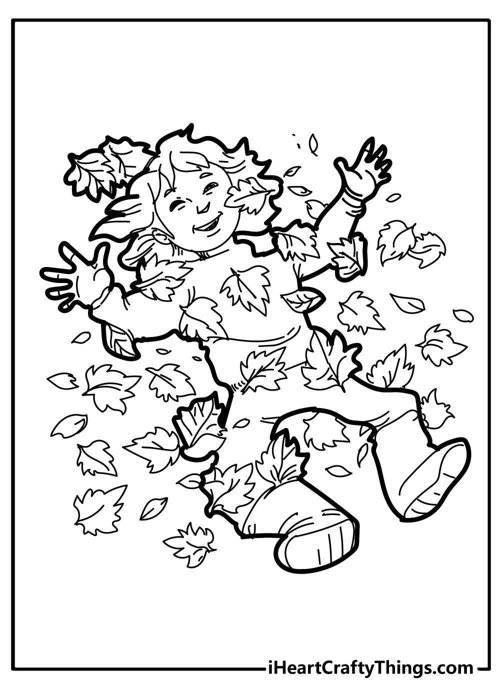 fall leaves and nuts coloring pages