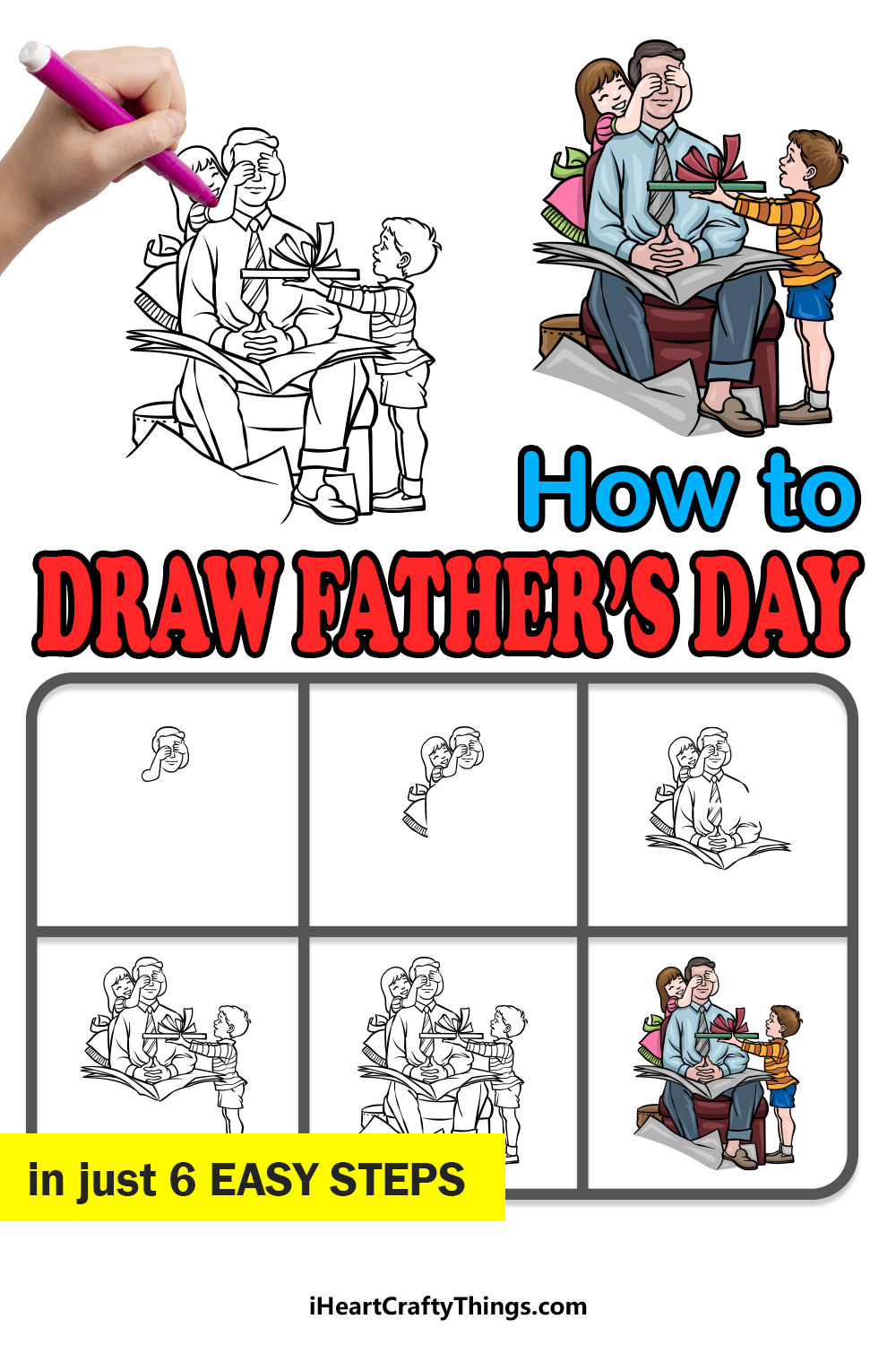 How to Draw Father’s Day in 6 easy steps