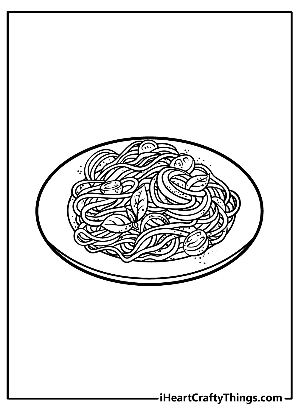 spaghetti Food Coloring Pages free download