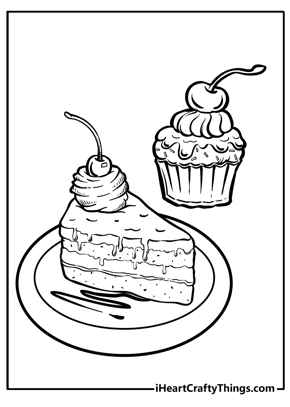 sweet Food Coloring sheets free printable