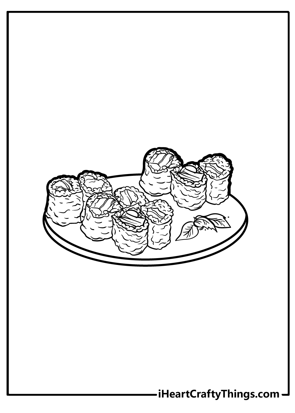 sushi Food Coloring Pages free printable