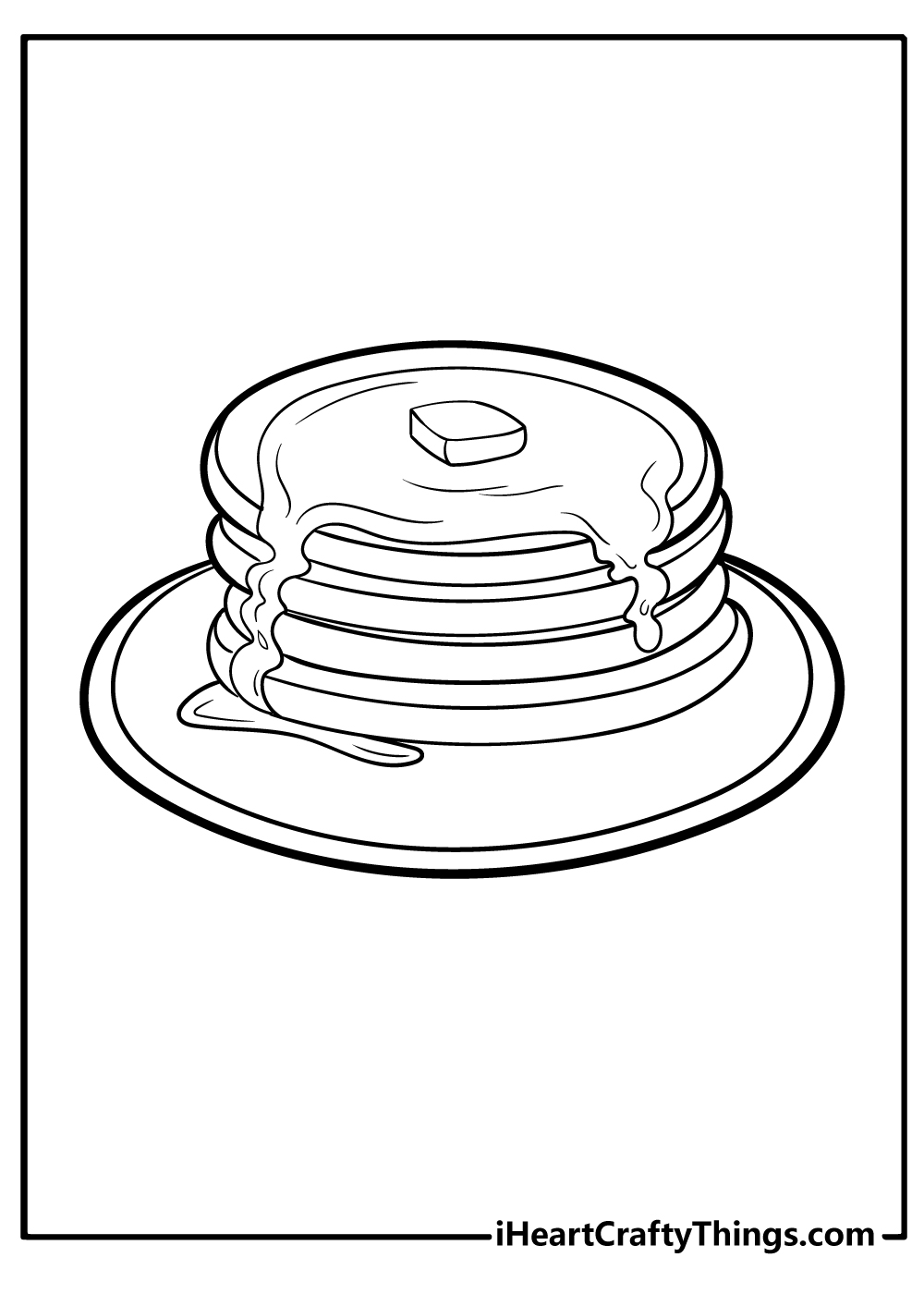 pancakes Food Coloring Pages free printable