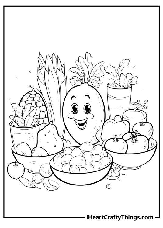 Food Coloring Pages (100% Free Printables)