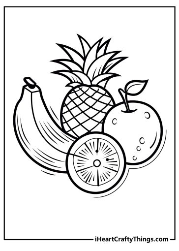 Fruit Coloring Pages (100% Free Printables)