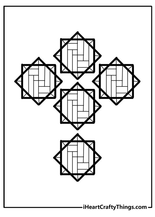 Geometric coloring pages