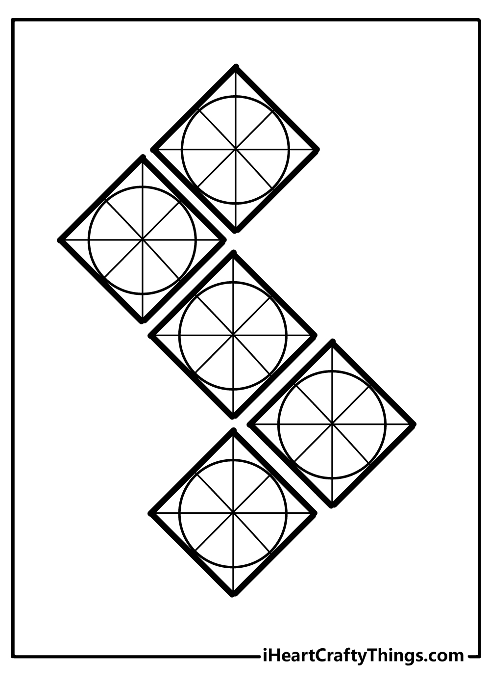 Geometric Coloring Sheet for children free download