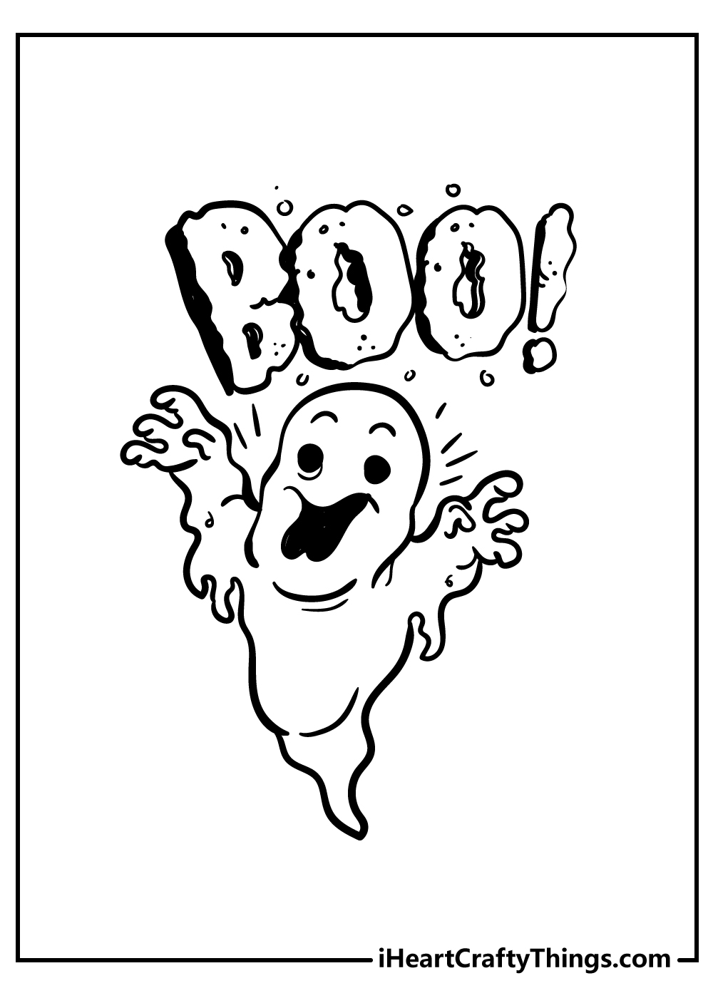 friendly ghost coloring page