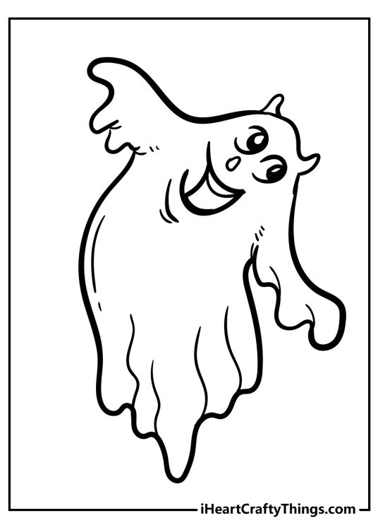 Ghost Coloring Pages (100% Free Printables)