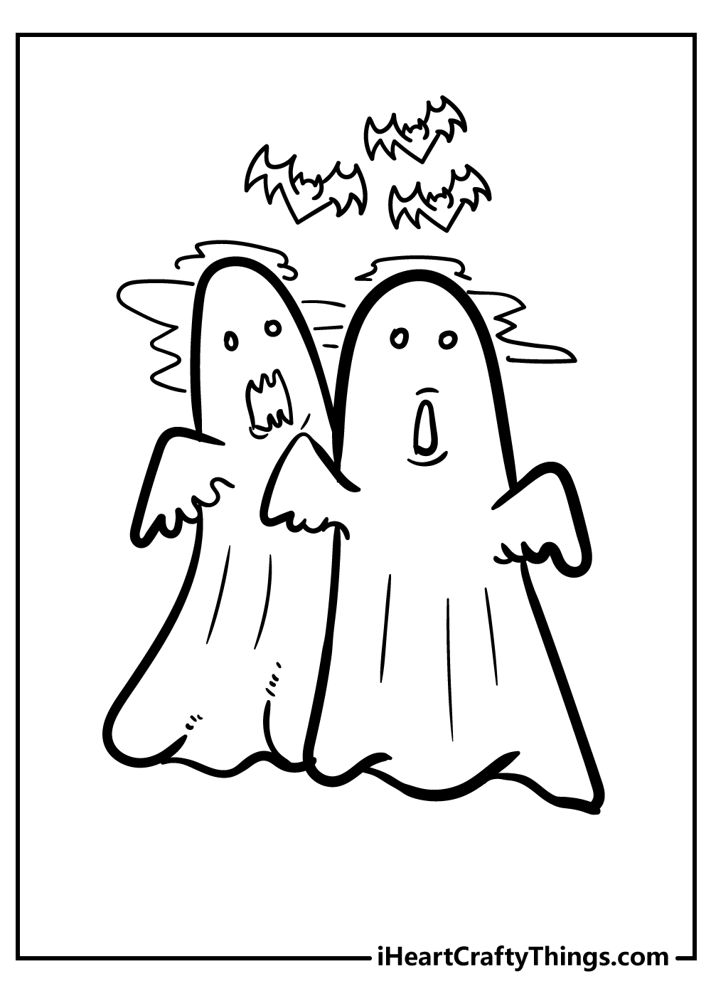 Ghost Coloring Pages for preschoolers free printable