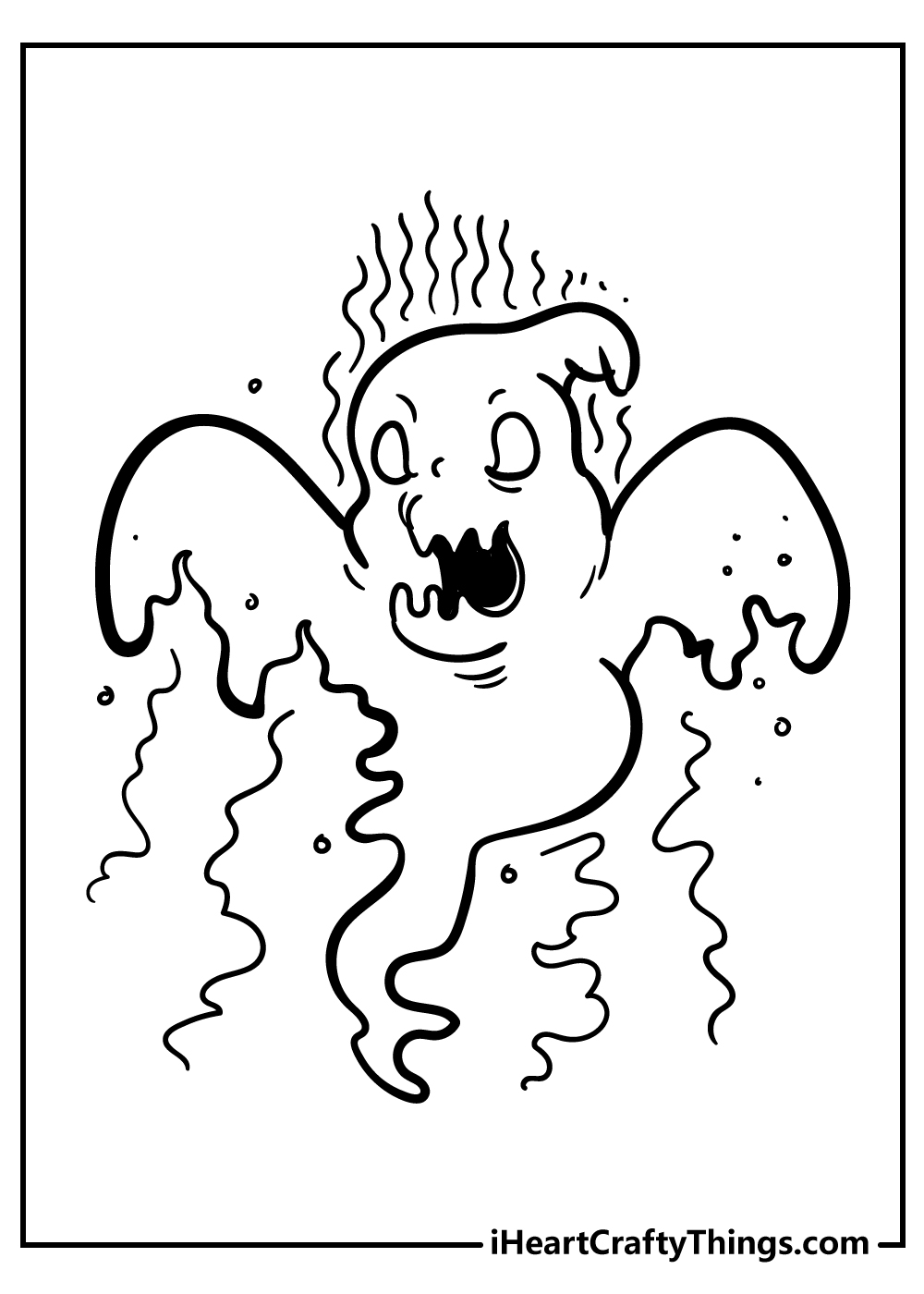 Ghost Coloring Original Sheet for children free download