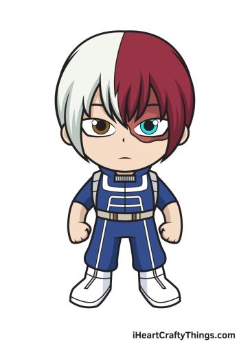 how to draw Todoroki image
