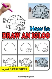 Igloo Drawing - How To Draw An Igloo Step By Step