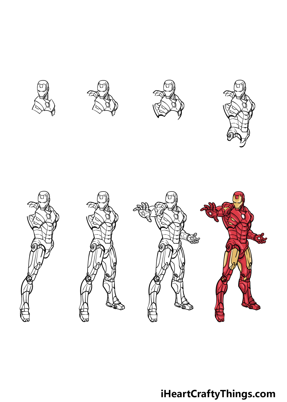 My Iron Man drawing and the 3 color variants . . . #ironman #tonystark... |  TikTok