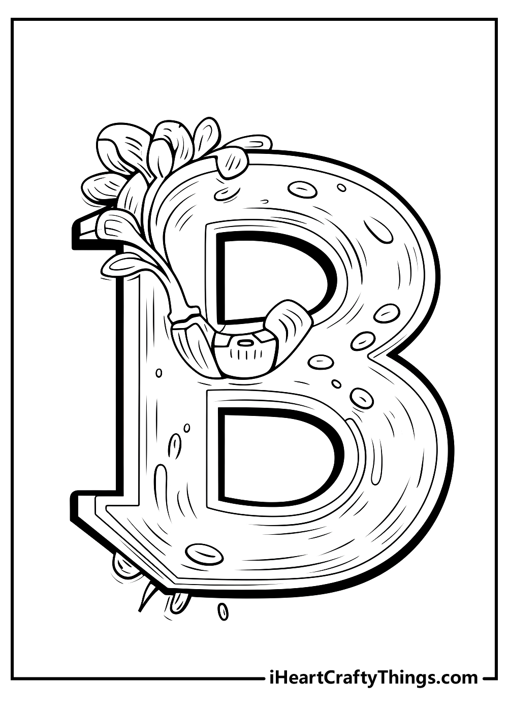 letter B coloring pages for kids