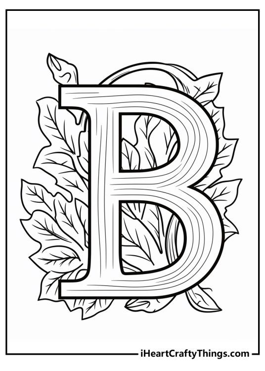 Letter b coloring pages