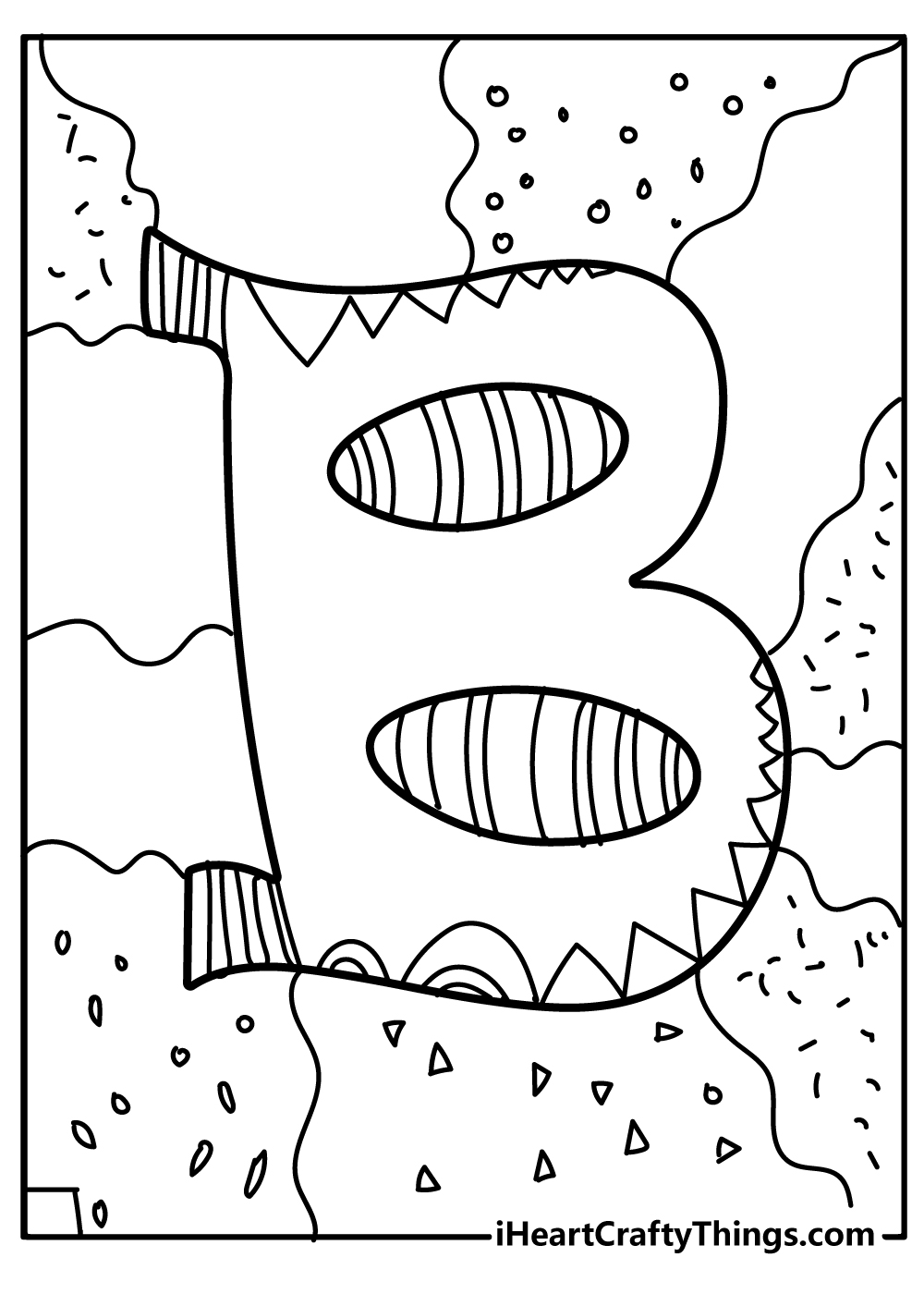 Letter B Coloring Pages for preschoolers free printable