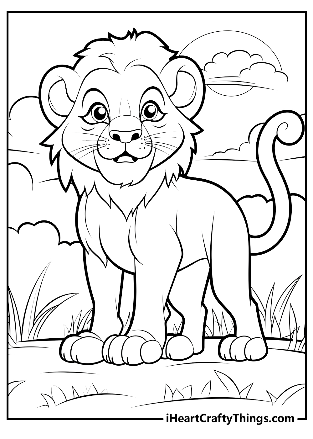 lion coloring sheet free download