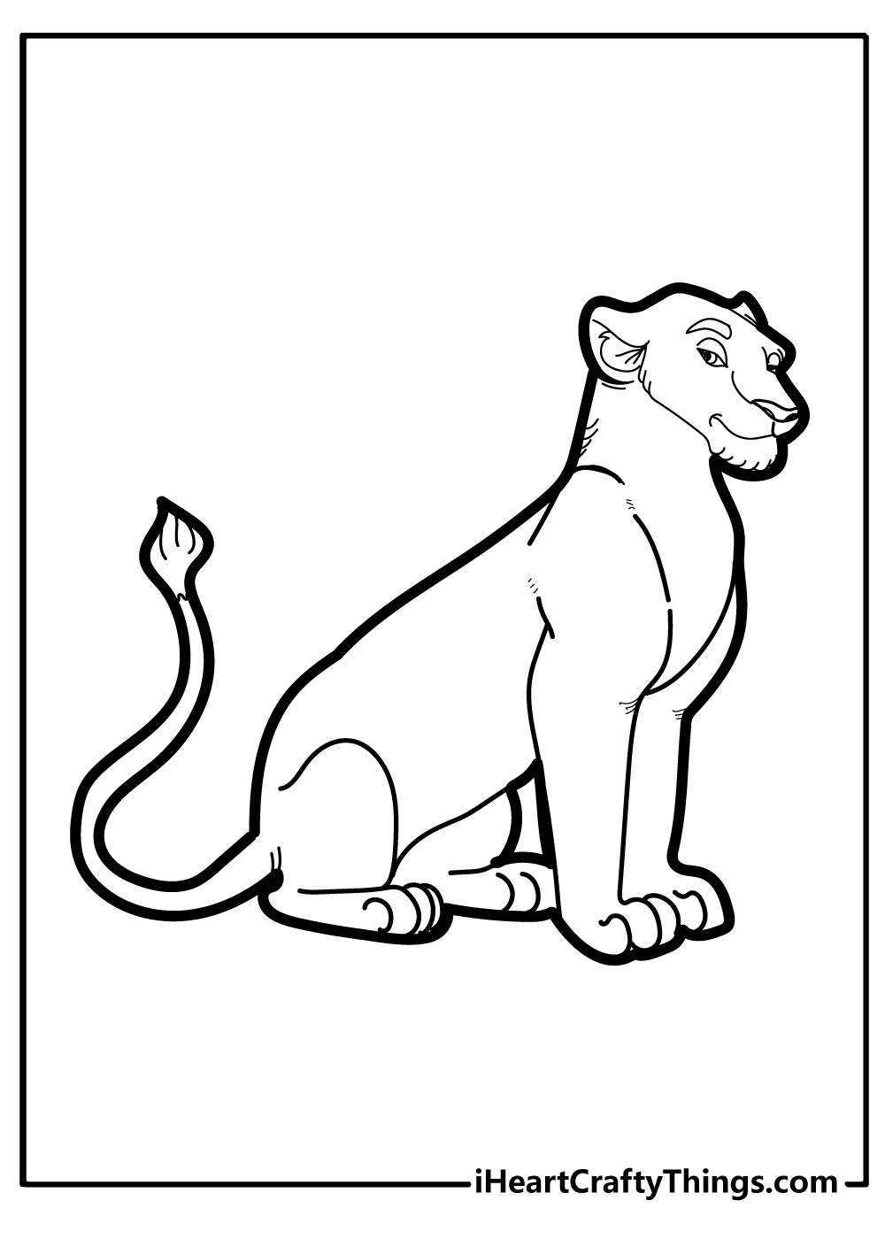 Lion Easy Coloring Pages